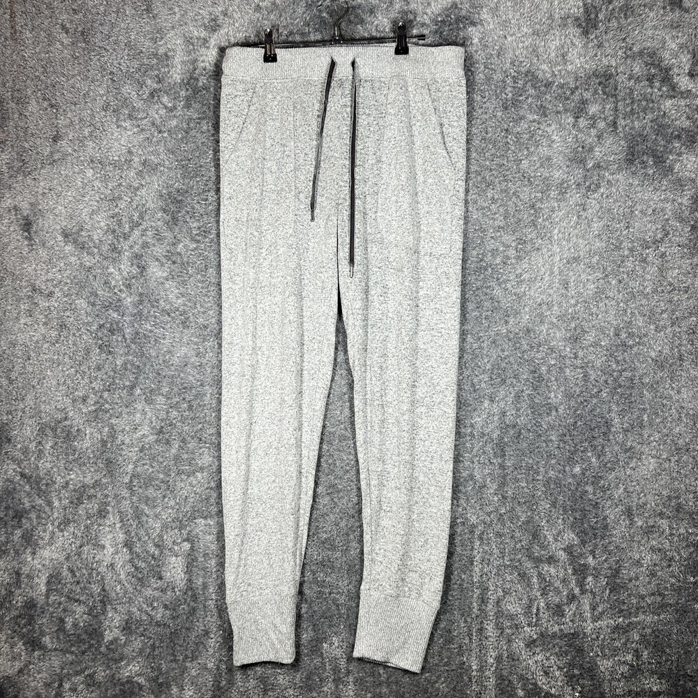 Rails Pants Womens S Gray Knit Jogger Elastic Waist Drawstring Cuffed 29 Inseam